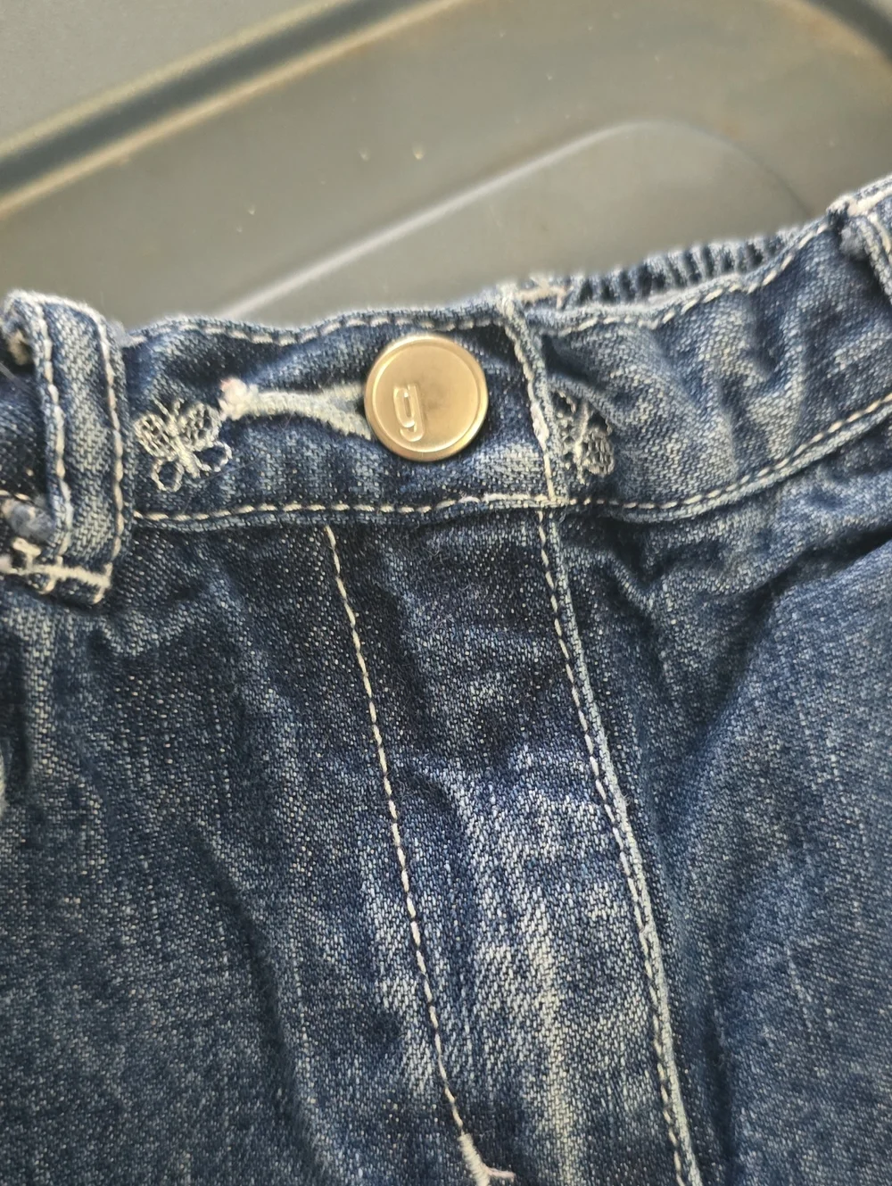 Vintage Gymboree Butterfly Jeans With Lace Detail. 12-18 Months Girls. VGUC
